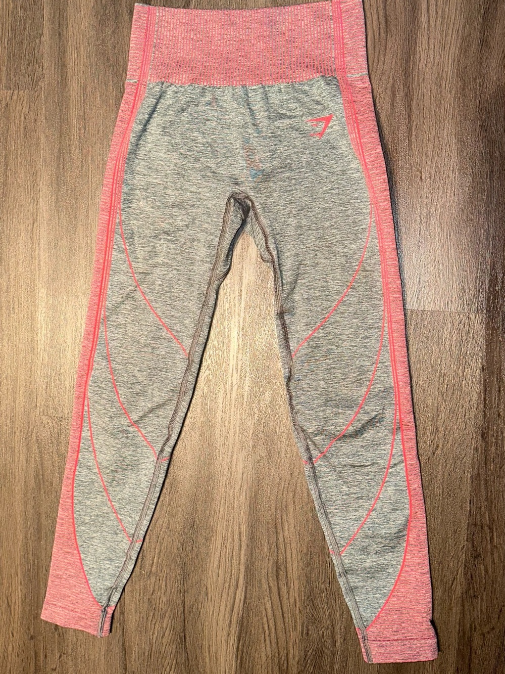 Gymshark Pink & Gray Seamless Shaping Leggings Size Small